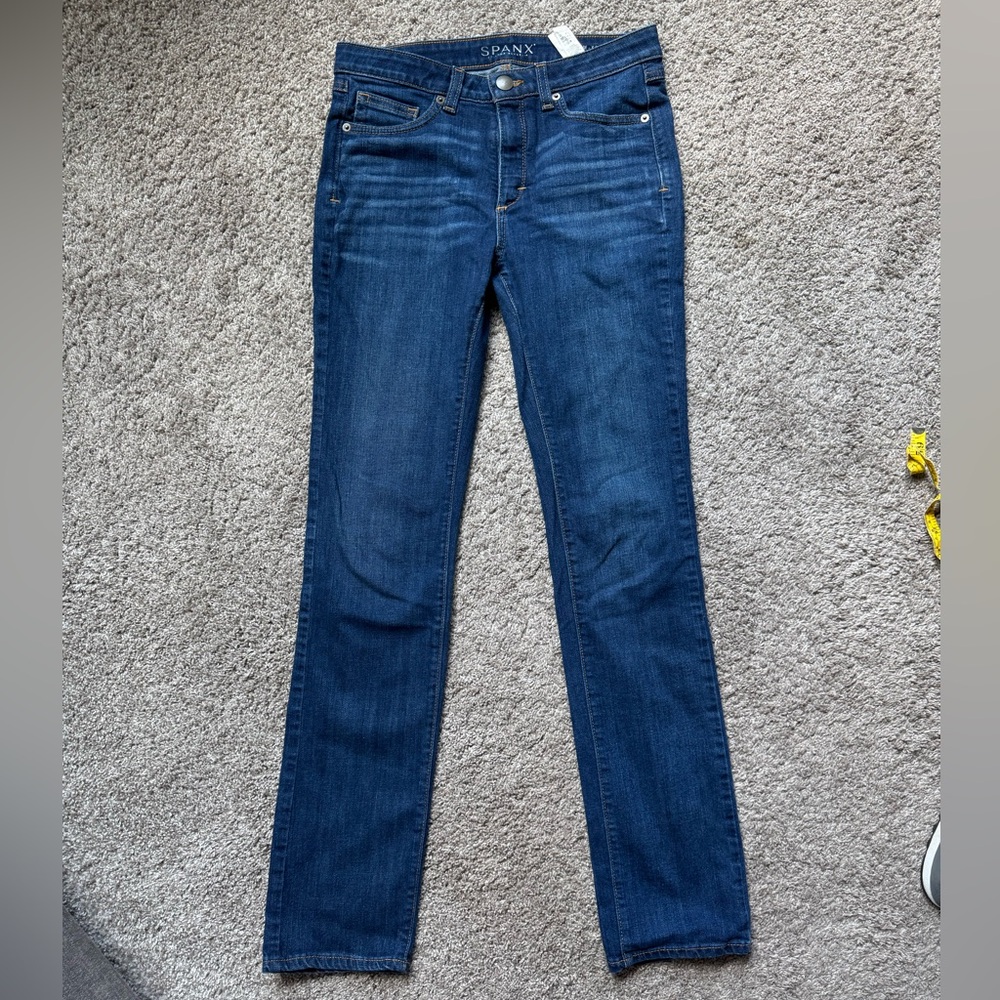 SPANX Blue Skinny Jeans Classic Fit